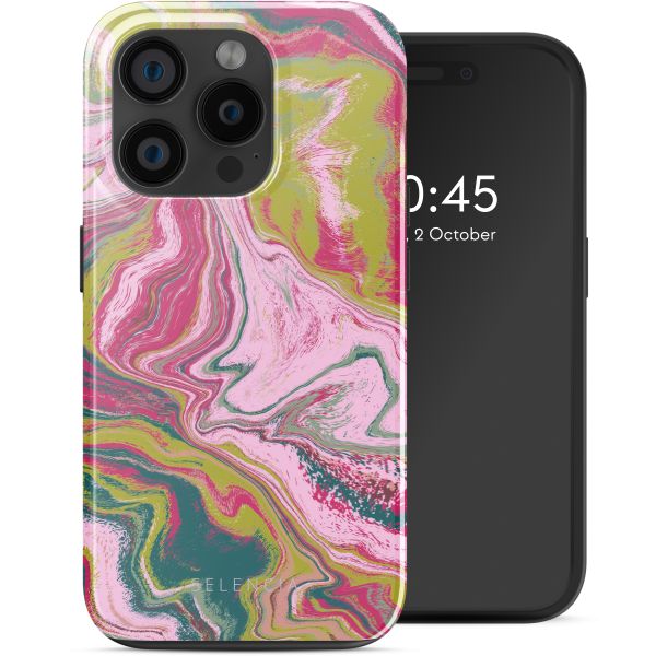 Selencia Coque arrière Vivid Tough avec MagSafe iPhone 15 Pro - Marble Pink