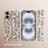Selencia Coque Sabi imprimé panthère avec MagSafe Apple iPhone 16 - Soft Ivory