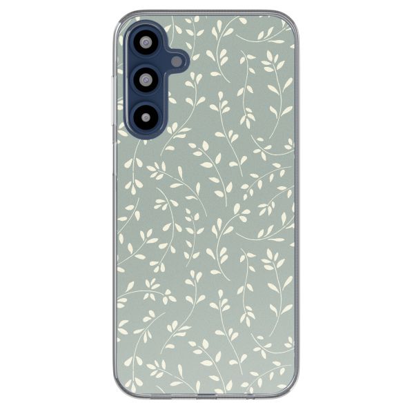 imoshion Coque design pour Samsung Galaxy A16 - Smoke Green Flowers