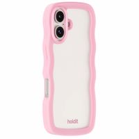 Holdit Coque Wavy iPhone 16 Plus - Pink / Transparent