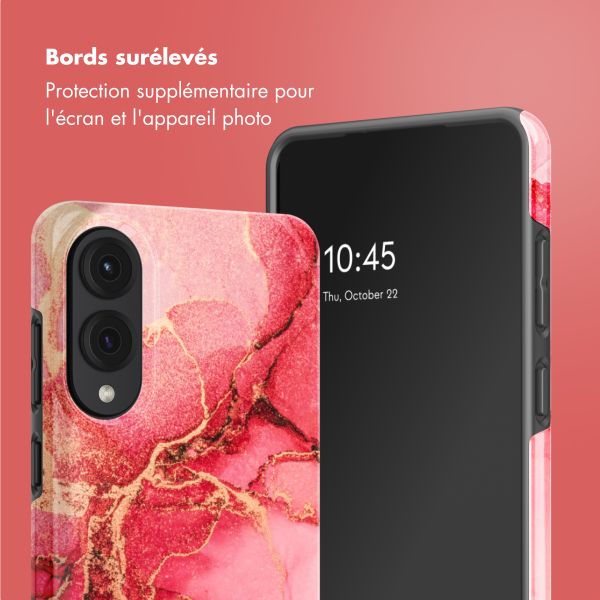 Selencia Coque arrière Vivid Samsung Galaxy S25 Edge - Rosy Marble