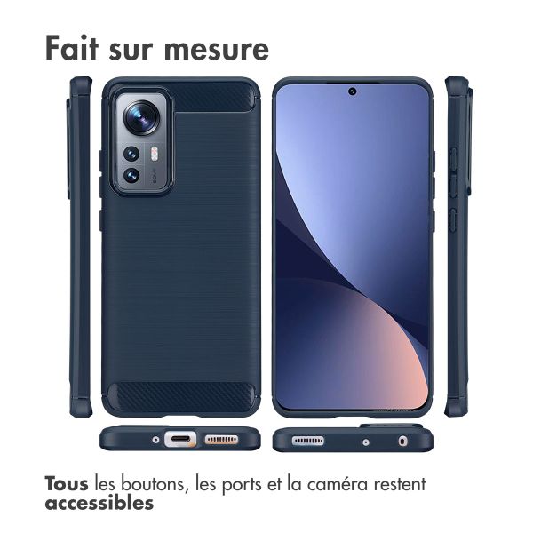 imoshion Coque Brushed Xiaomi 12 / 12X - Bleu foncé