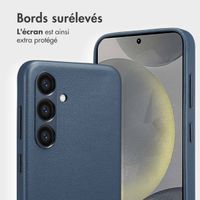 Accezz Étui de télephone portefeuille en cuir 2-en-1 avec MagSafe Samsung Galaxy S24 - Nightfall Blue