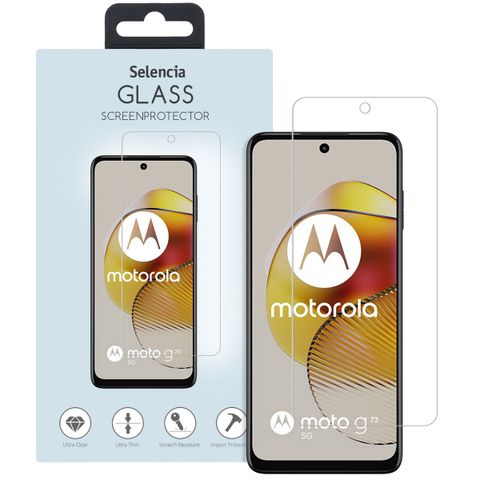 Selencia Protection d'écran en verre trempé Motorola Moto G73