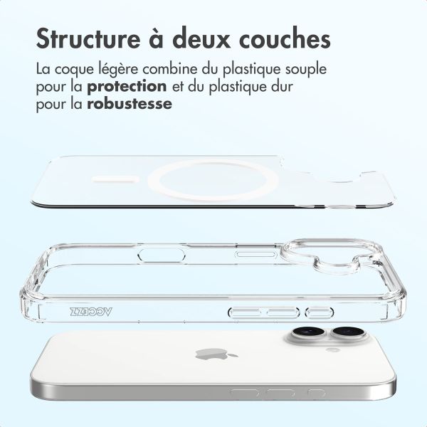 Accezz Coque arrière Xtreme Impact avec MagSafe Apple iPhone 17 - Transparent