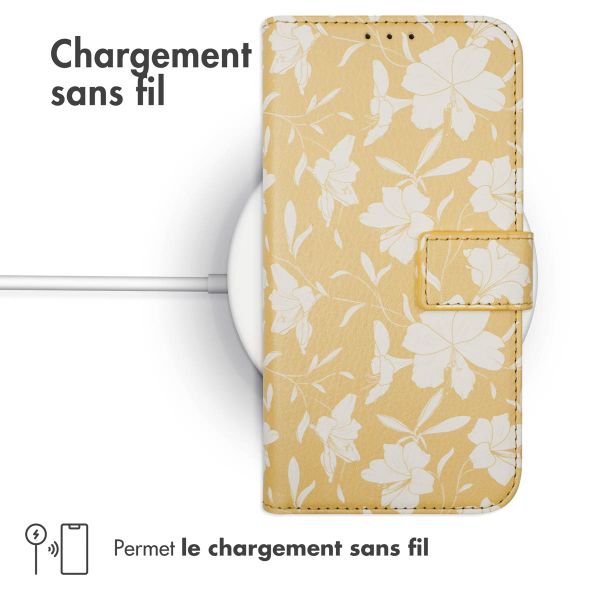 imoshion ﻿Étui de téléphone portefeuille Design Samsung Galaxy S23 - Yellow Flowers