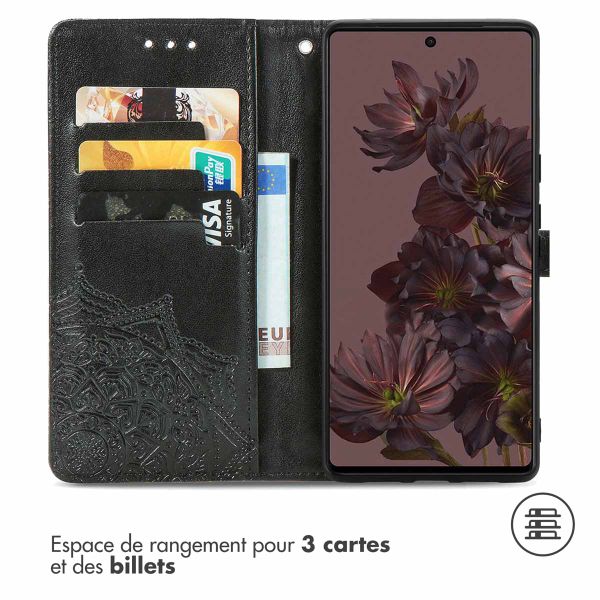 imoshion Etui de téléphone portefeuille Mandala Google Pixel 7 Pro - Noir