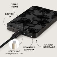Burga Powerbank magnétique 5 000 mAh - MagSafe et Qi2 - Nocturnal / Gunmetal