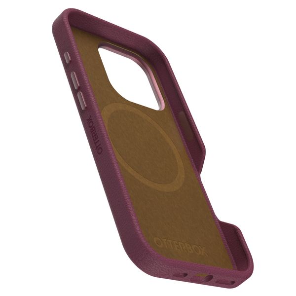 OtterBox Coque en cuir de cactus Symmetry MagSafe iPhone 16 pro - Maroon Bells