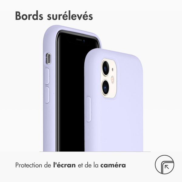 Accezz Coque Liquid Silicone Apple iPhone 11 - Violet