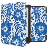 imoshion Design Slim Hard Case Sleepcover Kobo Clara Colour / BW - Flower Tile