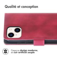 imoshion Etui de télephone portefeuille avec cordon Apple iPhone 15 - Rouge