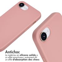 imoshion Coque en silicone avec cordon iPhone 16e - Sand Pink