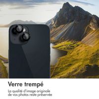 imoshion Lot de 2 protections d'objectif de caméra Apple iPhone 15 / 15 Plus - Noir