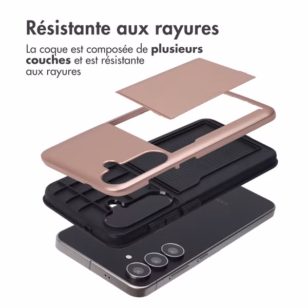 imoshion Coque arrière avec porte-cartes Samsung Galaxy S25 FE - Rose Doré