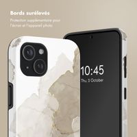 Selencia Coque arrière Vivid avec MagSafe Apple iPhone 15 - Marble Light Brown