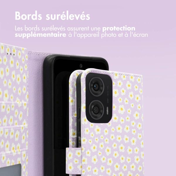 imoshion Étui de télephone portefeuille Design Motorola Moto G24 Power - White Daisy