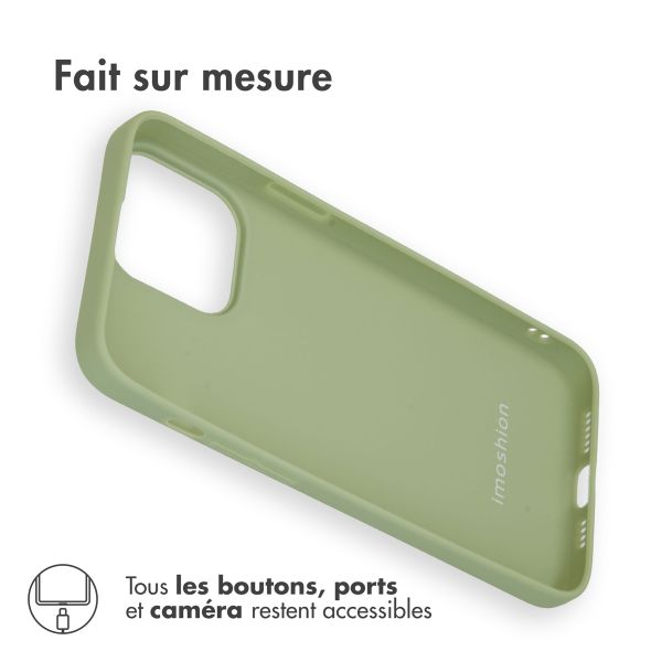 imoshion Coque Couleur iPhone 15 Pro Max - Olive Green