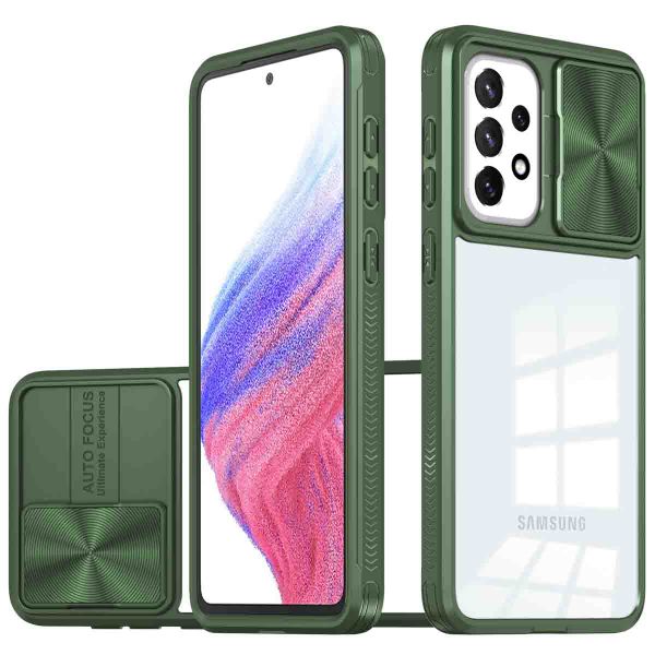 imoshion Coque arrière Camslider Samsung Galaxy A53 - Vert foncé