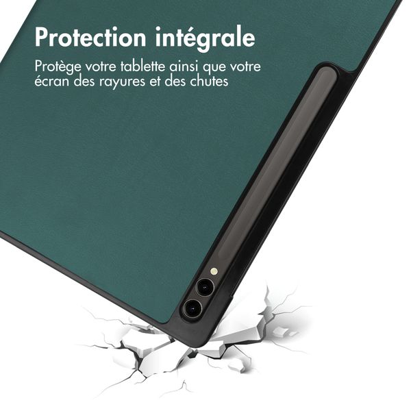 imoshion Coque tablette Trifold Samsung Galaxy Tab S10 Ultra / Tab S9 Ultra 14.6 pouces - Vert foncé