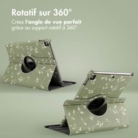 imoshion Coque tablette Design rotatif à 360° iPad 9 (2021) / iPad 8 (2020) / iPad 7 (2019) 10.2 pouces - Green Flowers