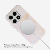Selencia Coque arrière Vivid avec MagSafe Xiaomi 17 - Golden Beige Marble