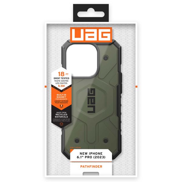 UAG Coque Pathfinder MagSafe iPhone 15 Pro - Olive Drab