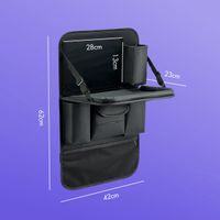 imoshion Organisateur de Siège Auto Luxe - Support de tablette voiture - 7 compartiments - Noir