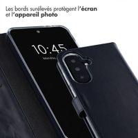 Selencia Étui portefeuille en cuir véritable Samsung Galaxy A37 (5G) - Noir