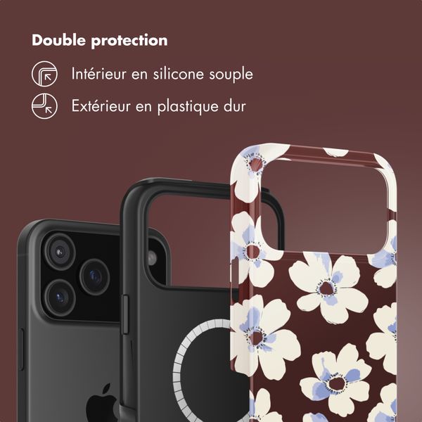 Selencia Coque arrière Vivid avec MagSafe Apple iPhone 17 Pro Max - Choco Flower Pop