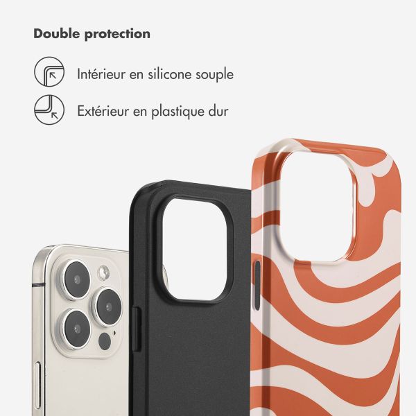 Selencia Coque arrière Vivid Tough iPhone 14 Pro - Dream Swirl Orange