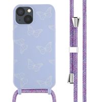 imoshion Coque design en silicone avec cordon iPhone 13 - Butterfly