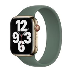 Apple Bracelet Boucle unique en Silicone Apple Watch | 44/45/46/49 mm - Taille 12 - Eucalyptus