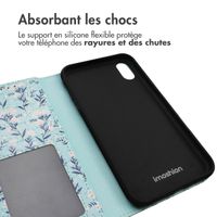 imoshion Étui de télephone portefeuille Design Apple iPhone Xr - Blue Flowers