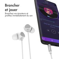 imoshion ﻿Ecouteurs Intra-auriculaires - Ecouteurs filaires - Connexion AUX / prise jack 3,5 mm - Blanc