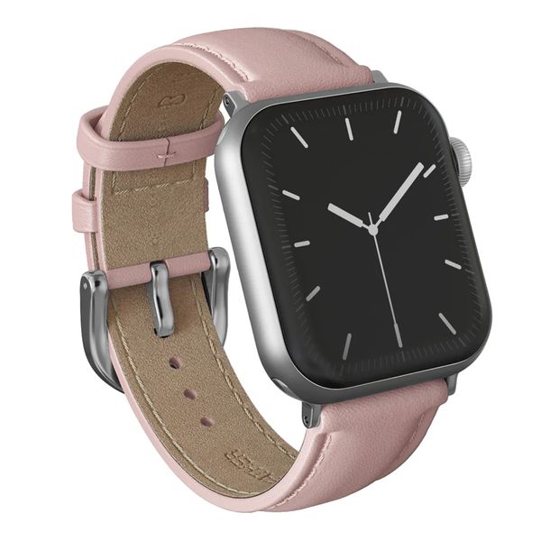 Burga Bracelet en cuir véritable Apple Watch | 38/40/41/42 mm - Pillow Talk / Silver