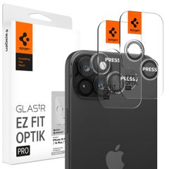 Spigen GLAStR EZ Fit Optik Pro Protection d'objectif de caméra (pack de 2) Apple iPhone 15 / 15 Plus - Crystal Clear