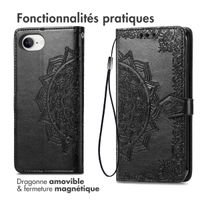 imoshion Etui de téléphone portefeuille Mandala iPhone SE 4 - Noir