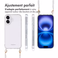 imoshion Coque avec cordons de téléphone Apple iPhone 16 - Perles