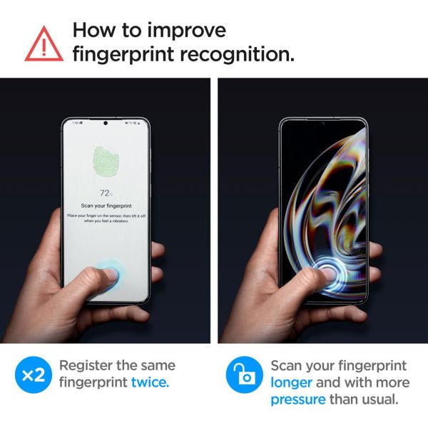 Spigen Protection d'écran en verre trempé GLAStR Fit + Applicator 2-pack Samsung Galaxy S23