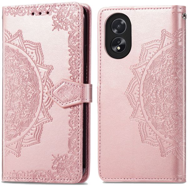 imoshion Etui de téléphone portefeuille Mandala Oppo A18 / Oppo A38 - Rose Dorée