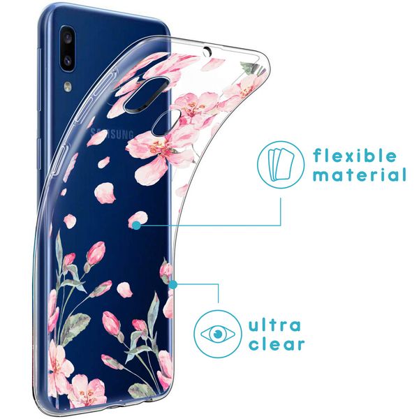 imoshion Coque Design Samsung Galaxy A20e - Fleur - Rose