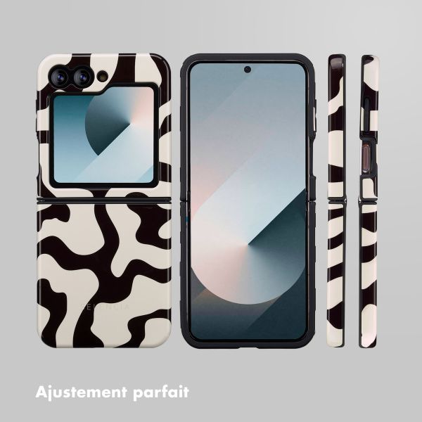 Selencia Coque arrière Vivid Samsung Galaxy Z Flip 6 / Flip 7 FE - Art Wave Black