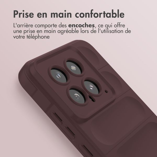 imoshion Coque arrière EasyGrip Xiaomi 14 - Aubergine