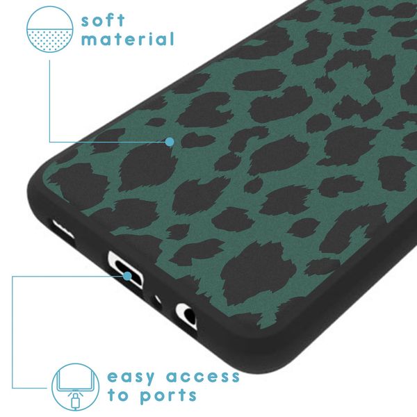 imoshion Coque Design Samsung Galaxy A12 - Léopard - Vert / Noir