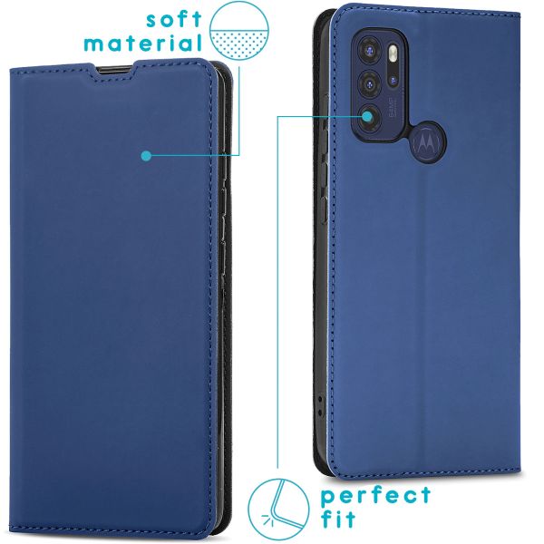 imoshion Étui de téléphone Slim Folio Motorola Moto G60s - Bleu foncé