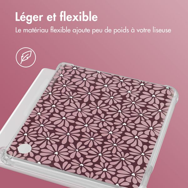 imoshion Coque Design Clear Kobo Libra Colour - Bloom Love Blush