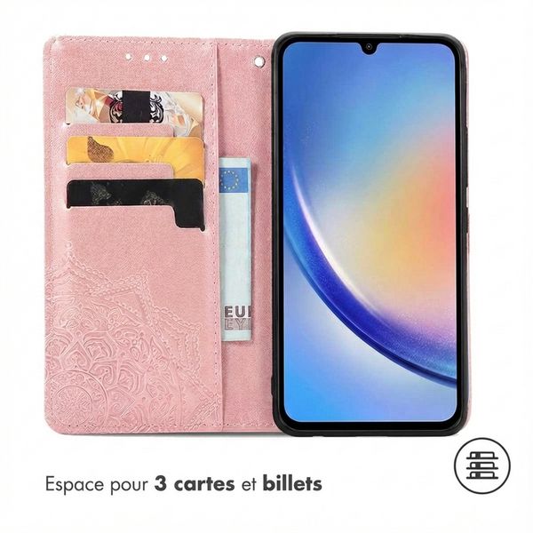 imoshion Etui de télephone Mandala Samsung Galaxy A35 - Rose Doré