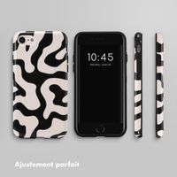 Selencia Coque arrière Vivid Tough iPhone SE (2022 / 2020) / 8 / 7 / 6(s) - Art Wave Black