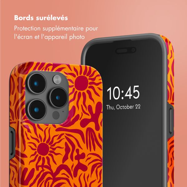 Selencia Coque arrière Vivid Tough avec MagSafe iPhone 15 Pro Max - Tropical Vibes Apricot